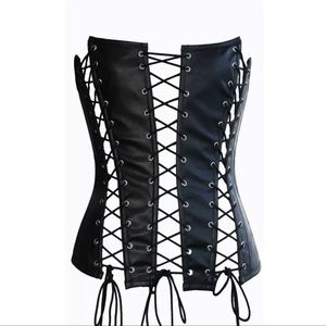 Black lace up corset